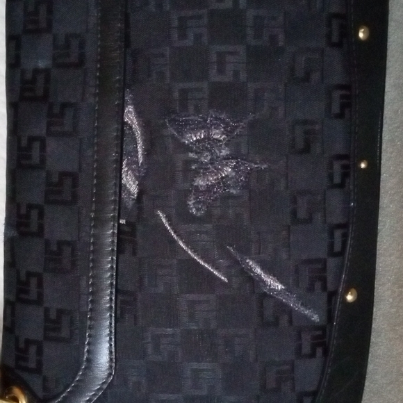 ST JOHN Couture Signature Jacquard w Embroidered Butterfly Hummingbird Purse Set - Picture 8 of 15